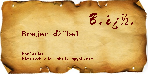 Brejer Ábel névjegykártya